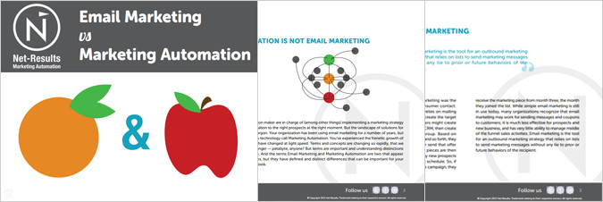 Email Marketing vs. Marketing Automation Screenshot: Email Marketing vs. Marketing Automation